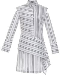 Smart and Joy - Removable Sleeves Structured Shirt Dress - Lyst