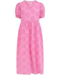 Sugarhill - Kim Broderie Anglaise, Midi Smock Dress - Lyst