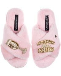 Laines London - Classic Laines Slippers With Mother Of The Bride Brooches - Lyst