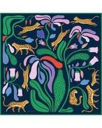 Jessie Zhao New York - Double Sided Wool Silk Scarf Of Jungle Night - Lyst