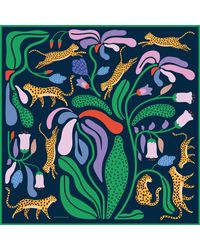 Jessie Zhao New York - Double Sided Wool Silk Scarf Of Jungle Night - Lyst