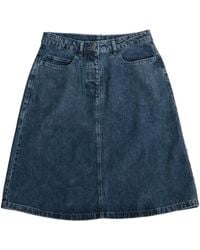 Reet Aus - Recycled Denim Skirt - Lyst