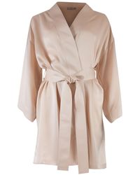 Nokaya - Silk Dreamscape Short Kimono Robe - Lyst