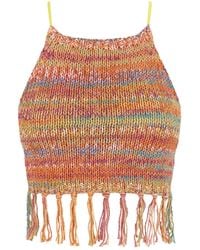 Shareyourluce - Sunkissed Knit Top With Fringes - Lyst