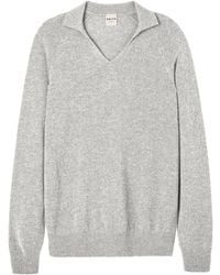 Salts Cashmere - Split Neck Polo Sweater - Lyst