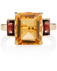 Augustine Jewels - Garnet & Citrine Octagon Ring - Lyst