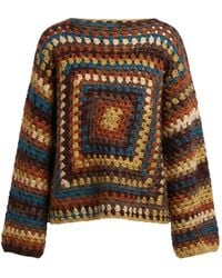 Ana Chic - Earth Granny Square Handmade Crochet Jumper - Lyst