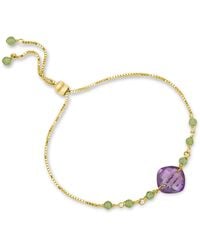MOUNIR LONDON - Cushion Cut Amethyst Slider Bracelet - Lyst