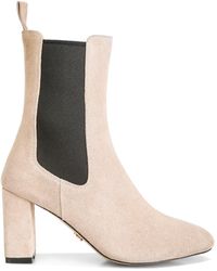 Rag & Co - Neutrals Gaven Suede High Ankle Chelsea Boots In Sand - Lyst