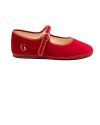 Gondolina Shoes - Opera Mary Jane Ruby Velvet - Lyst