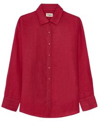 Thisisu Collection - Sirena Open-Back Linen Wavy Shirt - Lyst