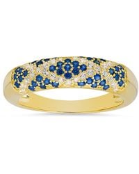 Kylie Harper - Pave Sapphire 'X' Band Ring - Lyst