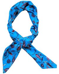 Springmoonatelier - Vibrant Floral Pattern Scarf - Lyst