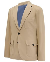 Guards London - Neutrals Ballard Cotton Blazer - Lyst