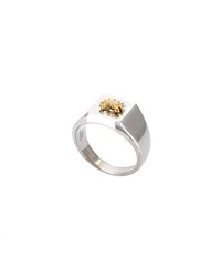 Origami Jewellery Signet Ring Crab - Metallic