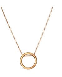 Posh Totty Designs - Yellow Gold Plated Medium Hoop Necklace - Lyst
