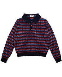 Gigi Knitwear - Mismatch Polo Sweater - Lyst
