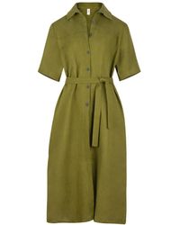 Gunda Hafner Ltd - Short Sleeve Linen Shirtdress - Lyst