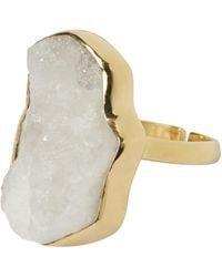 YAA YAA LONDON - Quiet Luxury Irregular Moonstone Adjustable Ring - Lyst