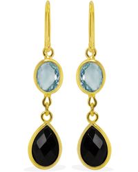 Vintouch Italy - Amalfi Multicolour Gold Drop Earrings - Lyst