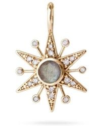 Zohreh - Limited Edition Diamond & Labradorite Star Pendant 9K - Lyst