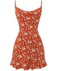 Lily Phellera - Lita Floral Print Summer Mini Dress - Lyst
