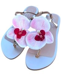 Sibylla Delphica - Calanthe Orchid Slide-In Sandals - Lyst