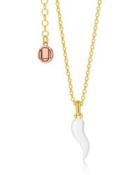 Unaloe - And Enamel Cornicello Necklace – Italian Handmade Good Luck Charm - Lyst