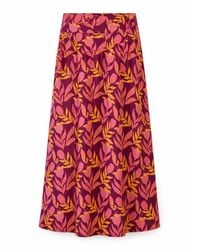 Mind Traveler - Beth Burgundy Floral Skirt - Lyst