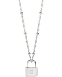 Muru - Padlock Necklace With Bead Chain - Lyst
