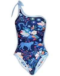 Jessie Zhao New York - Day/night Zoo Reversible One-shoulder One-piece Swimsuit - Lyst