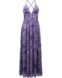 Smart and Joy - Tiered Panels Backless Strappy Maxi Dress - Lyst