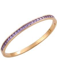 Sophelia - Plated Amethyst February Birthstone Tennis Bangle - Lyst