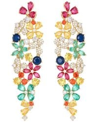 Uchi and Soto - Hanabi Multi Stone Floral Chandelier Earrings - Lyst