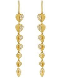 Dinny Hall - Folded Heart Lab-Created Diamond Column Drops - Lyst