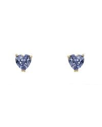 LÁTELITA London - Asscher Cut Heart Stud Earrings Tanzanite - Lyst