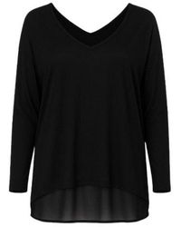 Conquista - Batwing Sheer Detail Top - Lyst
