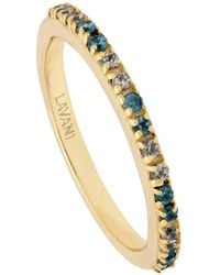 Lavani Jewels - Aquamarine Goldplated Diya Ring - Lyst