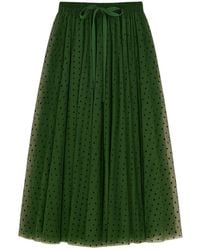 Yumi' - Mesh Heart Print Tulle Skirt - Lyst