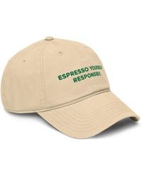 Anchor and Crew - Neutrals Natural Gustatory Espresso Yourself Responsibly. Cotton Embroidered Cap - Lyst