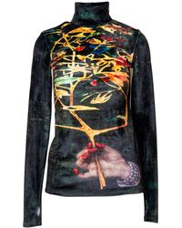 ARTISTA - Gift Printed Velvet Top - Lyst