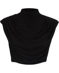 Khéla the Label - Boy Bye Draped Crop Top - Lyst