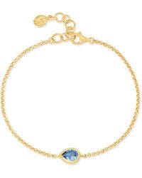 Dower & Hall - Topaz Pear Chain Bracelet - Lyst