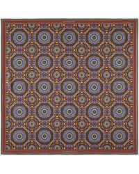 Otway & Orford - 'Whirligig' Medallion Silk Pocket Square - Lyst