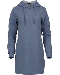 Conquista - Melange Hooded Mini Dress - Lyst