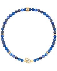 Karma and Luck - Gentle Strength Lapis Lazuli Elephant Charm Bracelet - Lyst