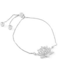Seven Saints - Awakened Lotus Bracelet, Rhodium - Lyst