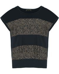 Conquista - Contemporary Contrast Jersey & Poplin Top - Lyst