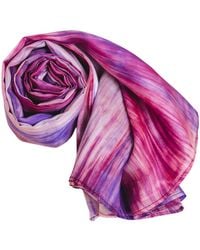 Silk and Bears - Berry Brushstroke Silk Scarf – Hand-Dyed Mulberry Silk, Evening Wrap & Gift - Lyst