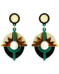 Gissa Bicalho - Handmade Acrylic Earring Pendant Alecrim Cream - Lyst